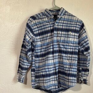 Men's Blue Plaid Shirt